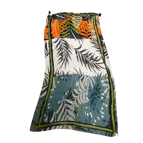 Cupshe Women's Palm Print Colorful Tropical Sarong Swim Cover OS. NEW - Picture 3 of 7